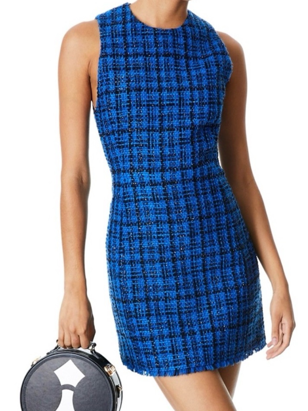 ALICE + OLIVIA Electric Blue Tweed Sheath Dress 💙🖤